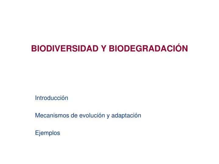 biodiversidad y biodegradaci n