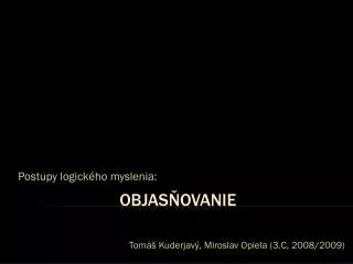 postupy logick ho myslenia
