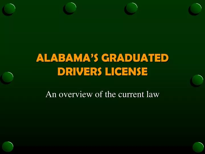 alabama s graduated drivers license