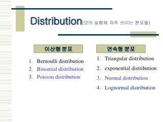 distribution