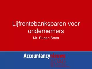 lijfrentebanksparen voor ondernemers