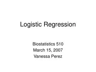 Logistic Regression