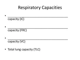 respiratory capacities