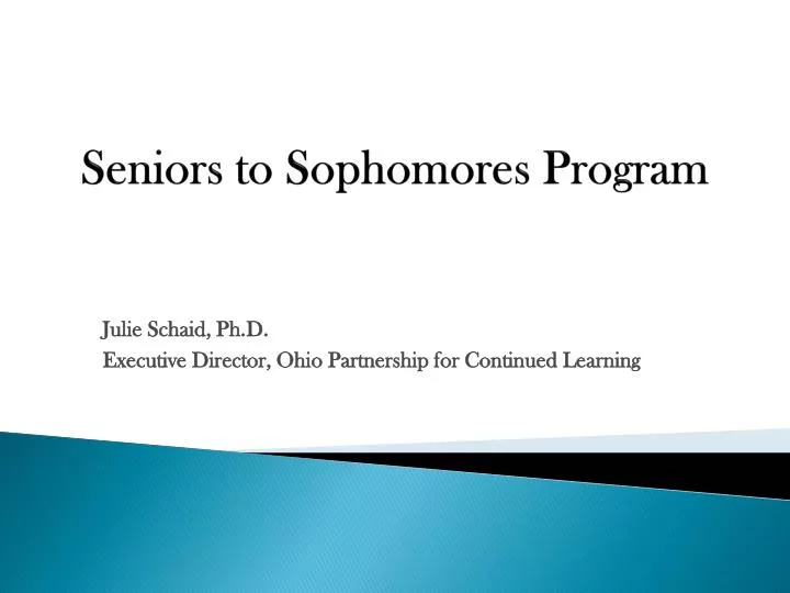 seniors to sophomores program