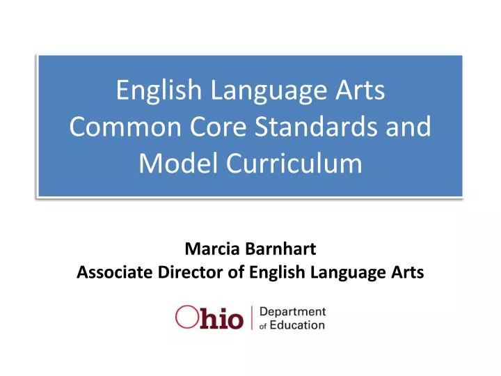 english language arts common core standards and model curriculum