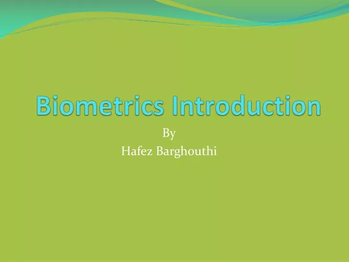 biometrics introduction