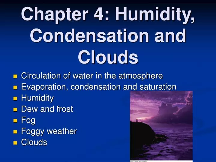 chapter 4 humidity condensation and clouds