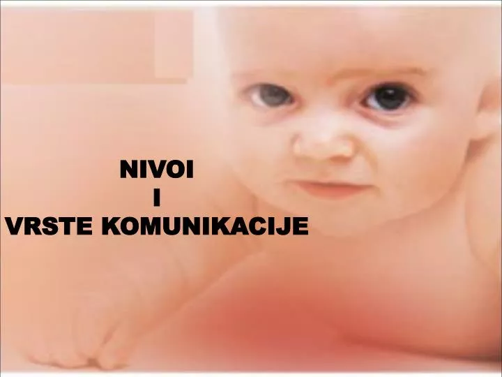 nivoi i vrste komunikacije