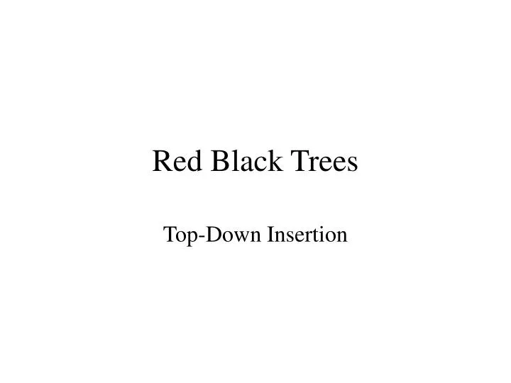 red black trees