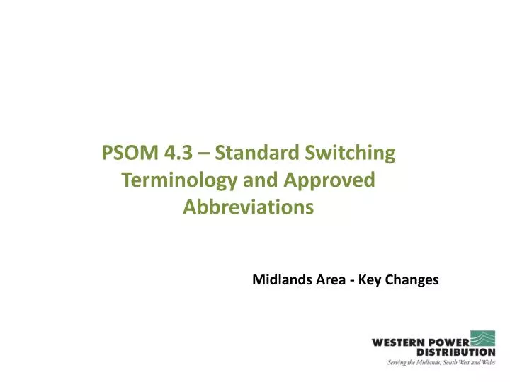 psom 4 3 standard switching terminology and approved abbreviations