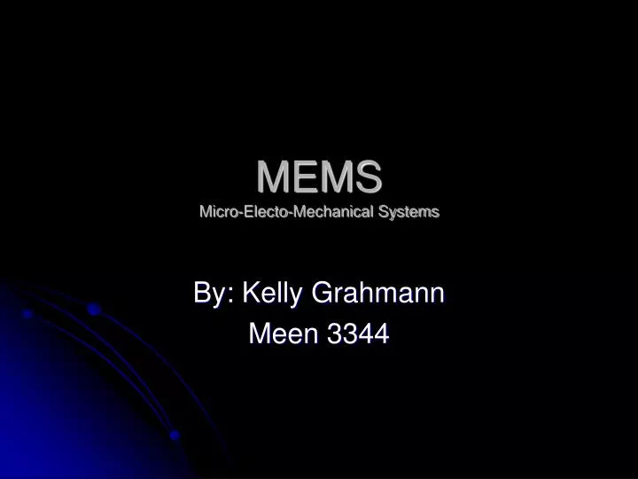 mems micro electo mechanical systems