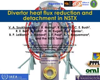 Divertor heat flux reduction and detachment in NSTX