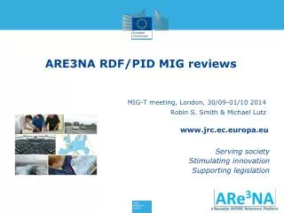 ARE3NA RDF/PID MIG reviews