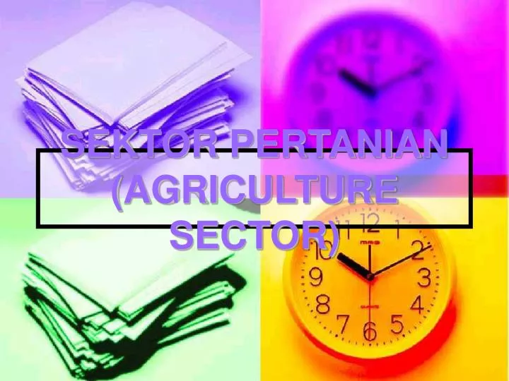 sektor pertanian agriculture sector