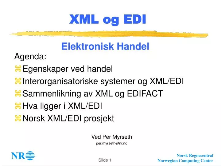 xml og edi