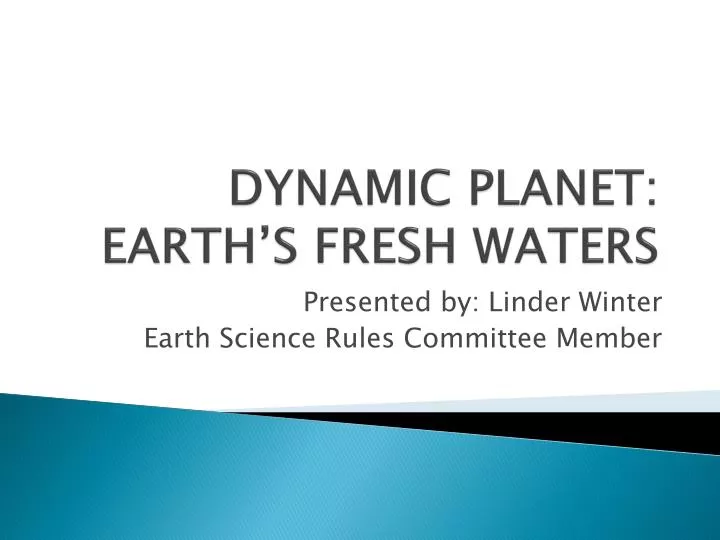 dynamic planet earth s fresh waters