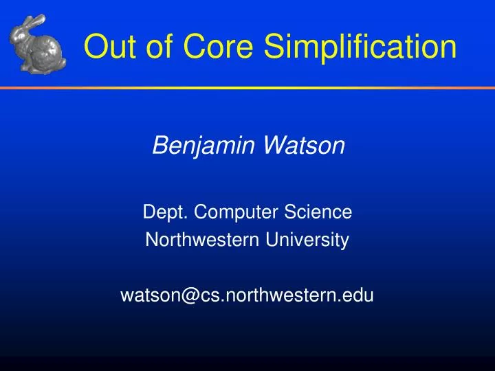 out of core simplification