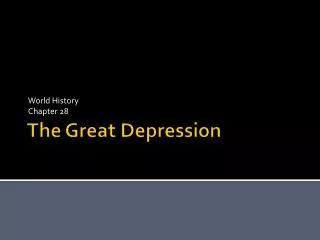 The Great Depression