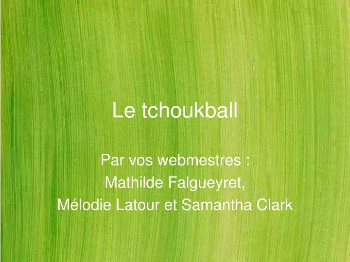 le tchoukball
