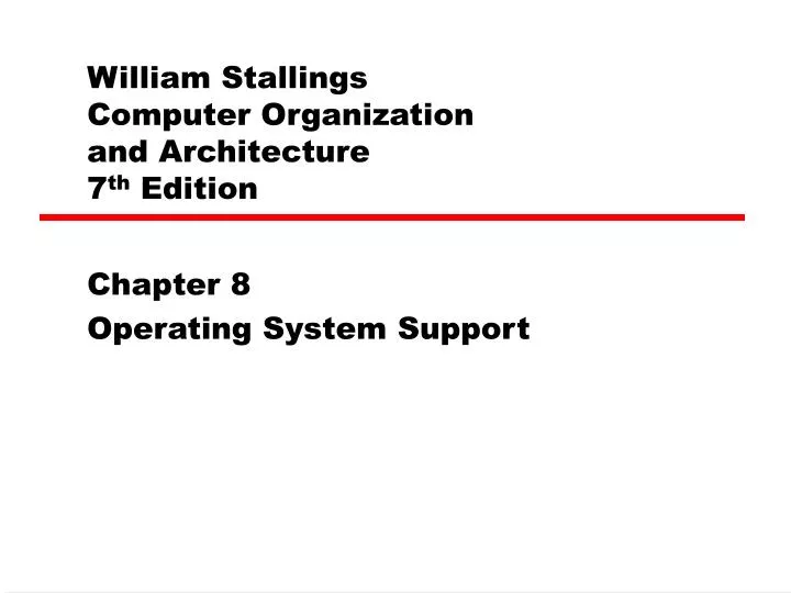 william stallings computer organization and architecture 7 th edition