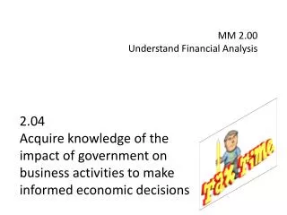 MM 2.00 Understand Financial Analysis