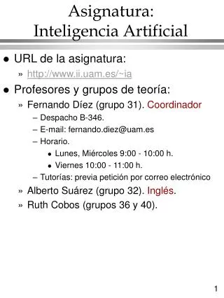 asignatura inteligencia artificial