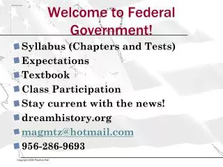 Welcome to Federal Government!