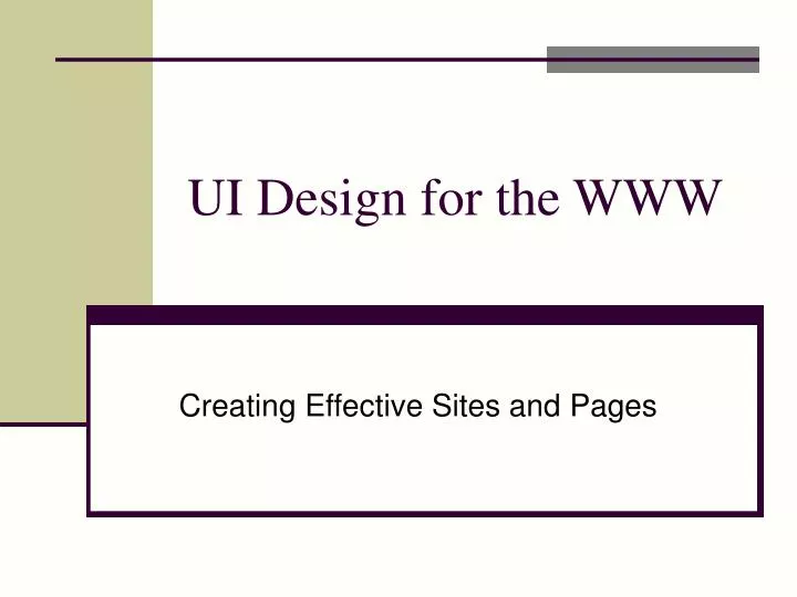 ui design for the www