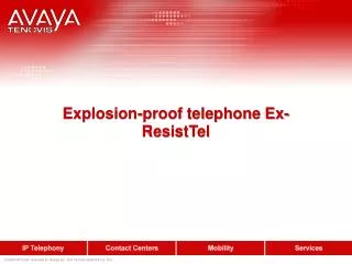 Explosion-proof telephone Ex-ResistTel