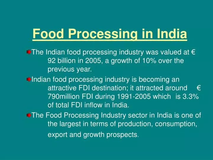 food processing in india