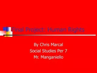 Final Project: Human Rights