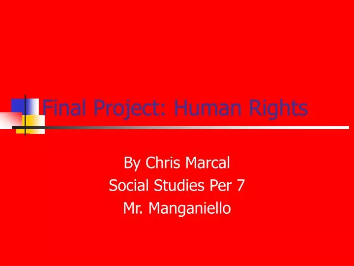 final project human rights