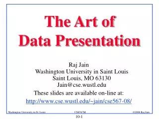 The Art of Data Presentation