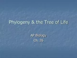 phylogeny the tree of life