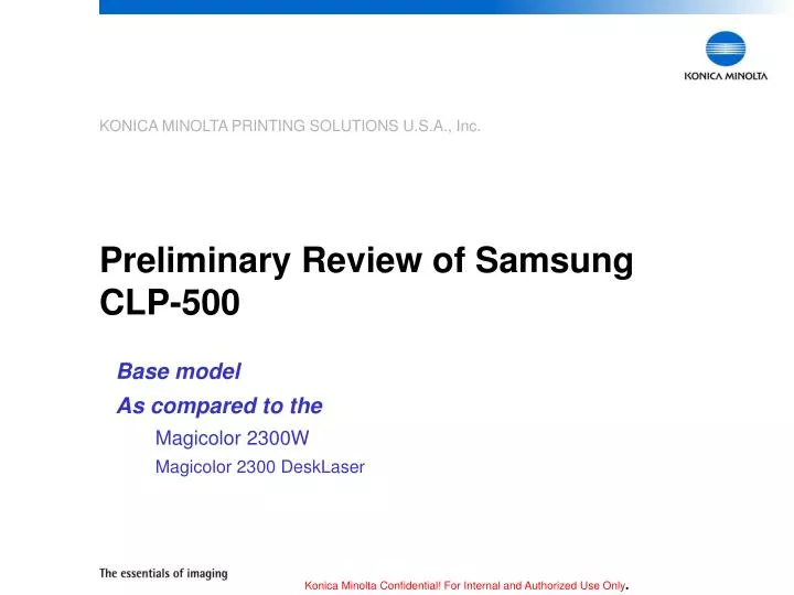 preliminary review of samsung clp 500