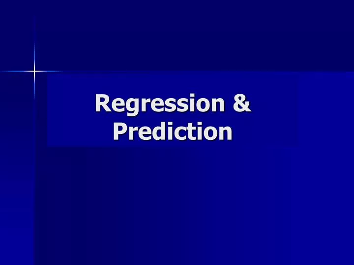 regression prediction