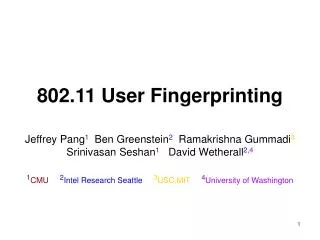 802.11 User Fingerprinting