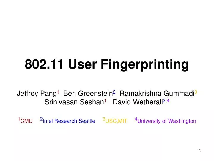 802 11 user fingerprinting