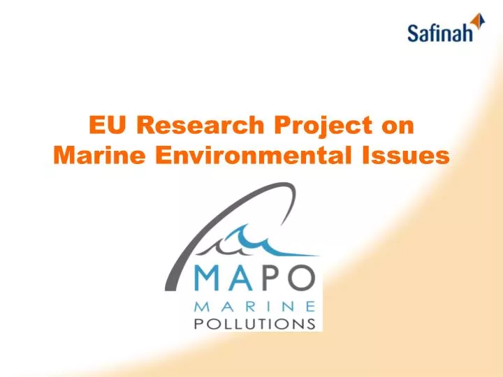 eu research project on marine environmental issues