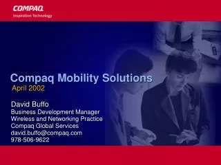 Compaq Mobility Solutions April 2002