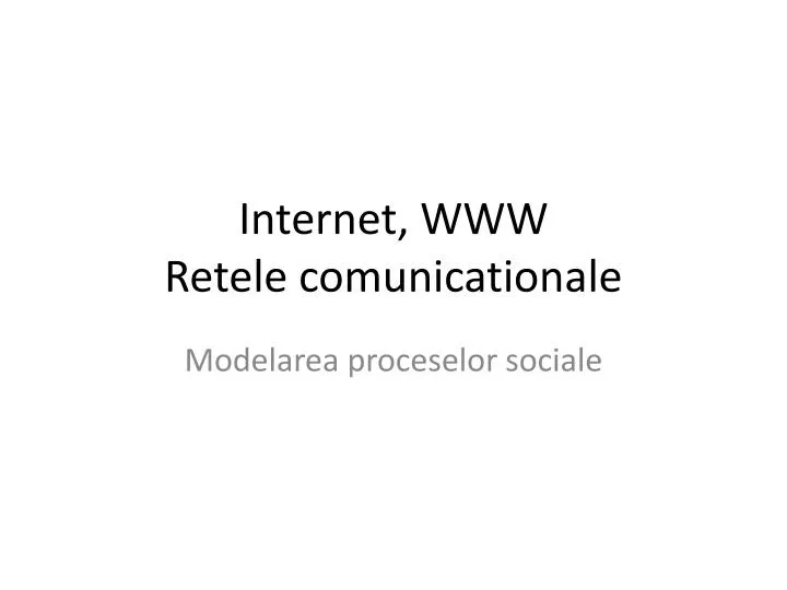 internet www retele comunicationale