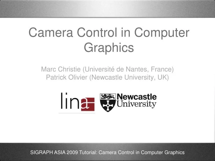 camera control in computer graphics