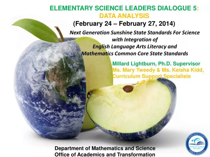 elementary science leaders dialogue 5 data analysis february 24 february 27 2014