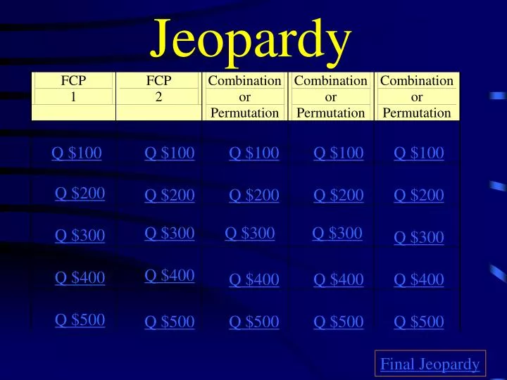 jeopardy