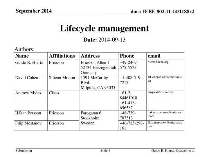 lifecycle management
