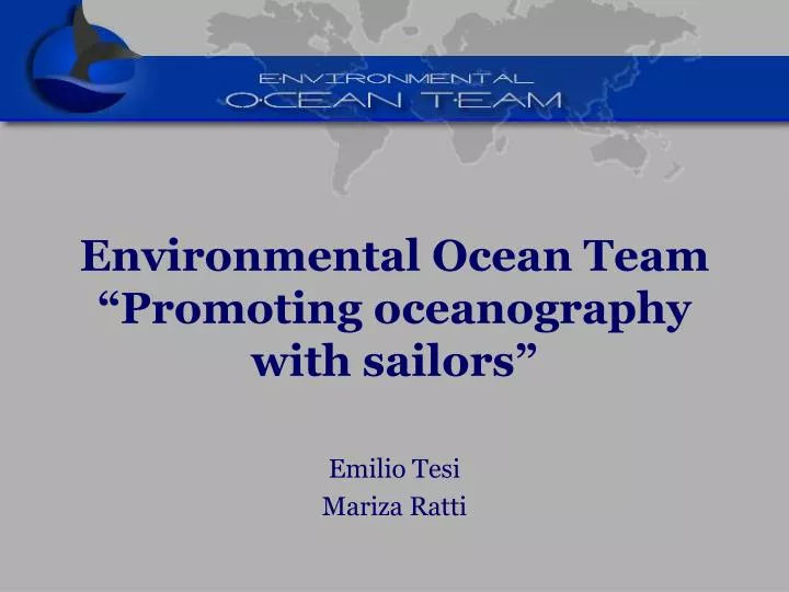 environmental ocean team promoting oceanography with sailors