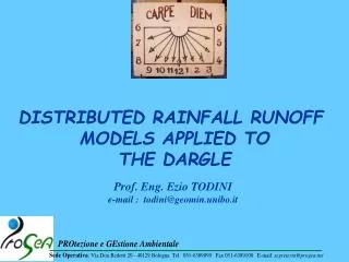 DISTRIBUTED RAINFALL RUNOFF MODELS APPLIED TO THE DARGLE