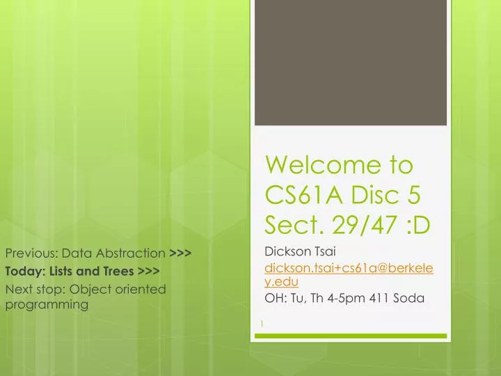 welcome to cs61a disc 5 sect 29 47 d