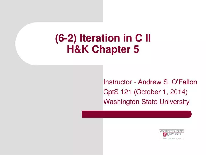6 2 iteration in c ii h k chapter 5