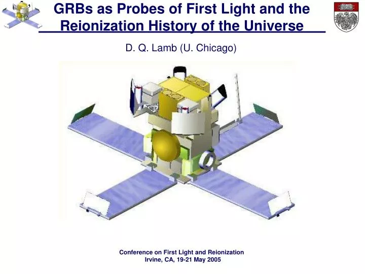 grbs as probes of first light and the reionization history of the universe